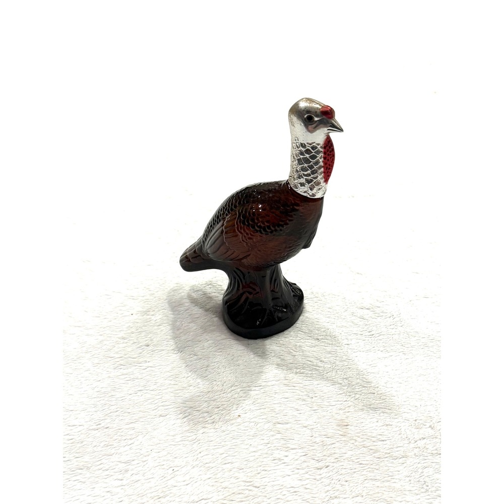 Vintage Avon Wild Turkey Deep Woods After Shave Amber Glass Decanter Bottle 6oz